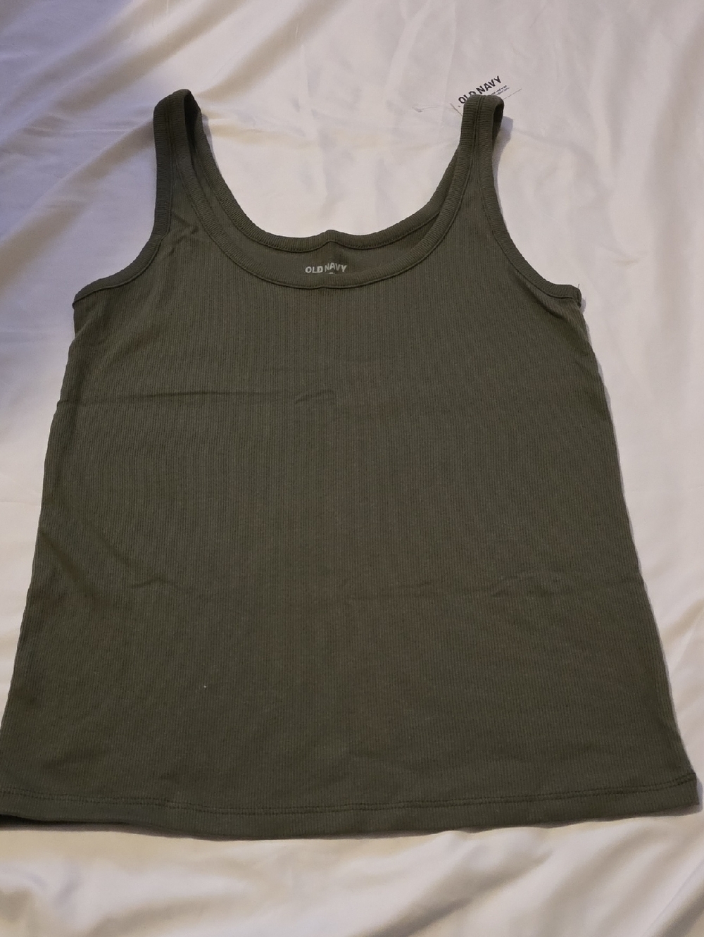 ❣️4 For $20❣️ Old Navy Olive Ribbed Scoop Neck Tank - Women's Large